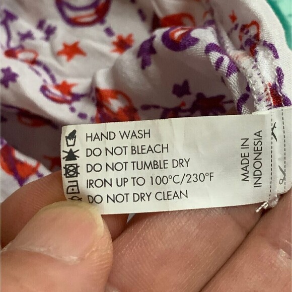 Poupette St. Barth Jolie Sleeveless Tiered Mini Dress White & Purple Size Small - Picture 6 of 8